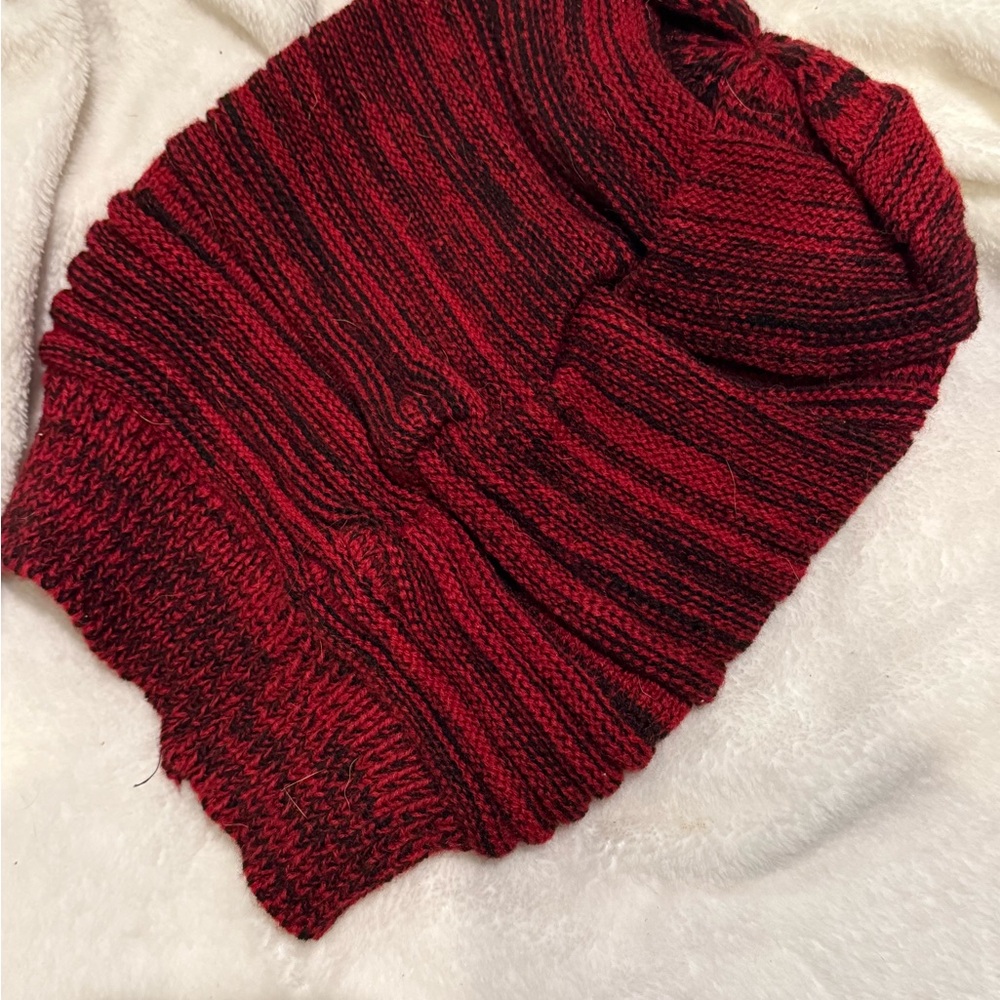 Red Knit Slouch Beanie Hat - Women Accessories